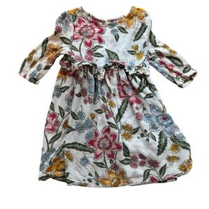 Old Navy Toddler Girl Floral Long Sleeve Dress Fall boho dress – Size 3T